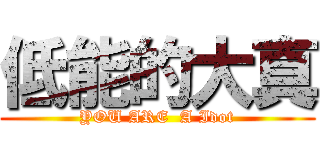 低能的大真 (YOU ARE  A Idot)
