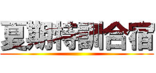 夏期特訓合宿 ()