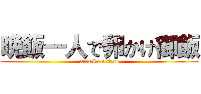 晩飯一人で卵かけ御飯 (attack on titan)