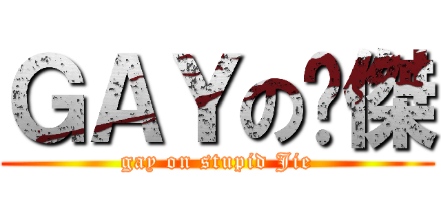 ＧＡＹの傻傑 (gay on stupid Jie)