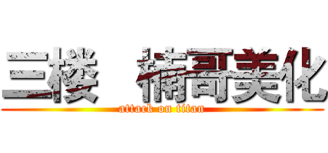 三楼   楠哥美化 (attack on titan)