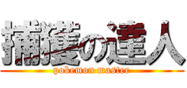 捕獲の達人 (pokemon master)