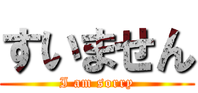 すいません (I am sorry)