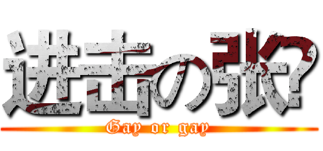 进击の张赟 (Gay or gay)