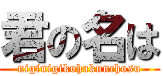 君の名は (niginigikohakunchosu)