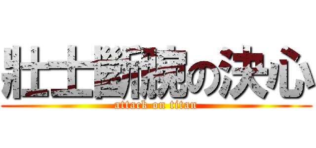 壯士斷腕の決心 (attack on titan)
