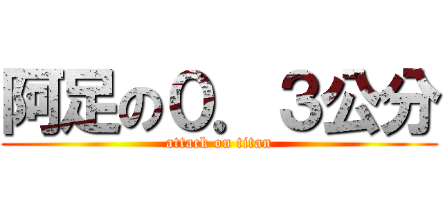 阿足の０．３公分 (attack on titan)