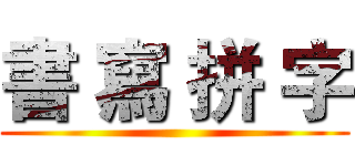 書 寫 拼 字 ()