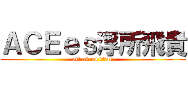 ＡＣＥｅｓ浮所飛貴 (attack on titan)