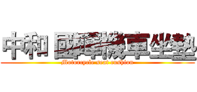 中和 國暉機車坐墊 (Motorcycle seat cushion)