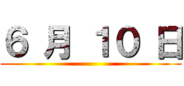 ６ 月 １０ 日 ()