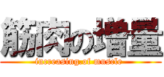 筋肉の増量 (increasing.of muscle )