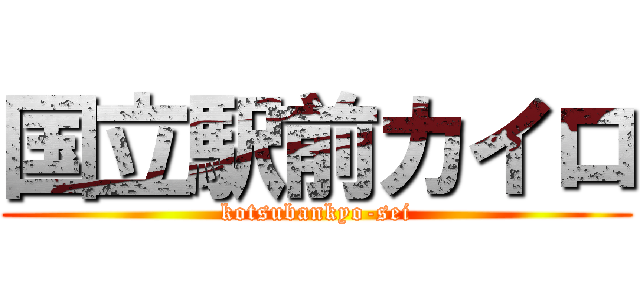 国立駅前カイロ (kotsubankyo-sei)