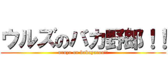 ウルズのバカ野郎！！ (uruzu on bakayarou!!)
