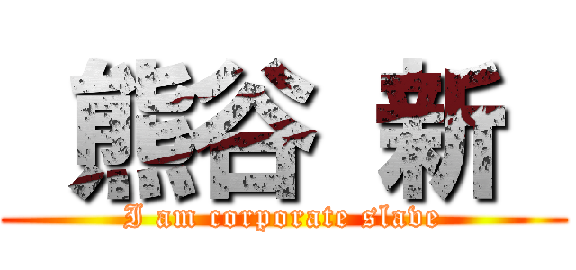 熊谷 新  (I am corporate slave)