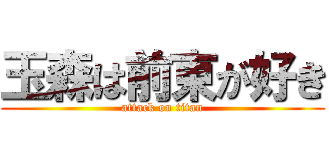 玉森は前東が好き (attack on titan)