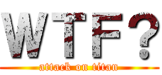 ＷＴＦ？ (attack on titan)