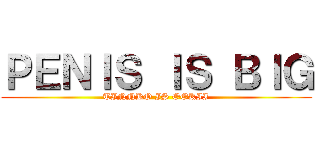 ＰＥＮＩＳ ＩＳ ＢＩＧ (TINNKO IS OOKII)