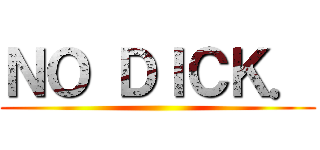 ＮＯ ＤＩＣＫ． ()
