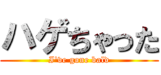 ハゲちゃった (I've gone bald)