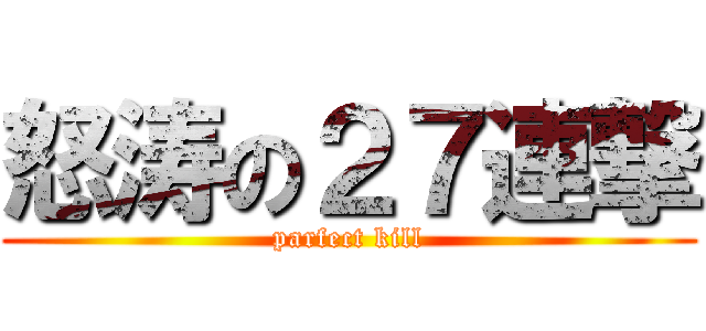 怒涛の２７連撃 (parfect kill)