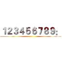１２３４５６７８９： ()