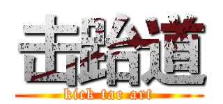 击跆道 (kick tae art)