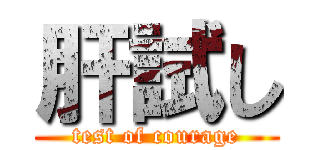 肝試し (test of courage)