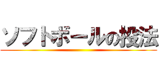 ソフトボールの投法 ()