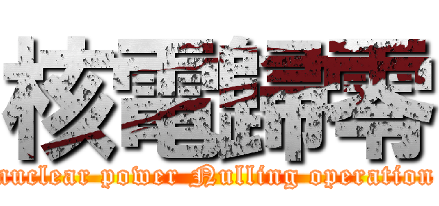 核電歸零 (nuclear power Nulling operation)