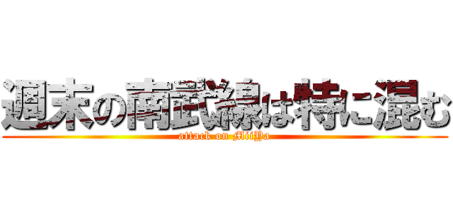 週末の南武線は特に混む (attack on MiiYa)