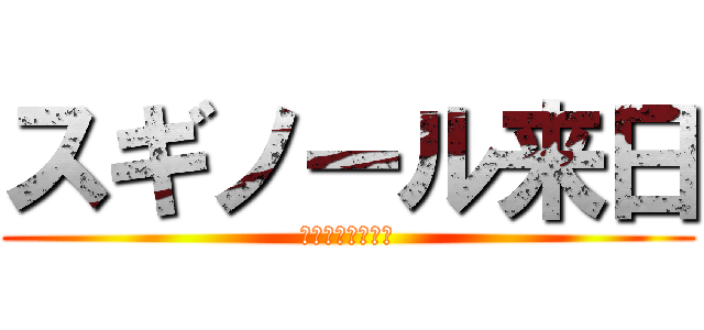 スギノール来日 (いい気持ちだ！！)