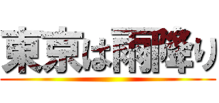 東京は雨降り ()