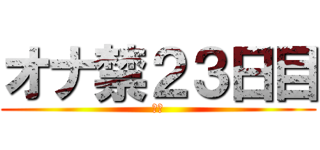オナ禁２３日目 (禁欲)