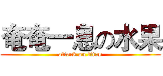 奄奄一息の水果 (attack on titan)