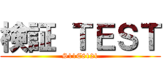 検証 ＴＥＳＴ (S11C8121)