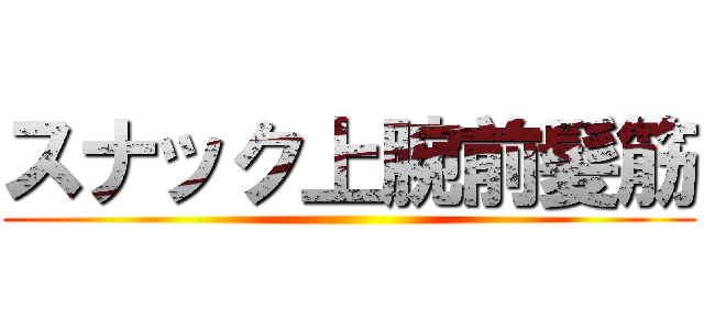 スナック上腕前髪筋 ()