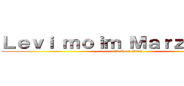 Ｌｅｖｉ ｍｏｉｍ Ｍａｒｚｅｎｉｅｍ (attack on titan)