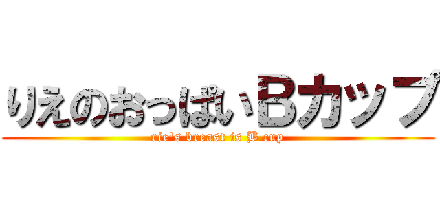 りえのおっぱいＢカップ (rie's breast is B cup)