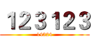 １２３１２３ (14324)
