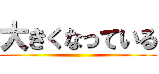 大きくなっている ()