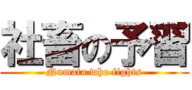 社畜の予習 (Numata who fights)