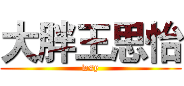 大胖王思怡 (wsy)