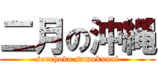 二月の沖縄 (sorehodo samukunai)