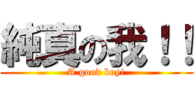 純真の我！！ (A good boy!)