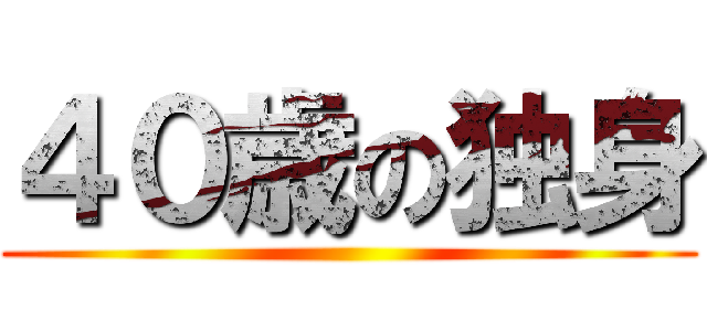 ４０歳の独身 ()