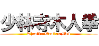 少林寺木人拳 (Shaolin Wooden Men)