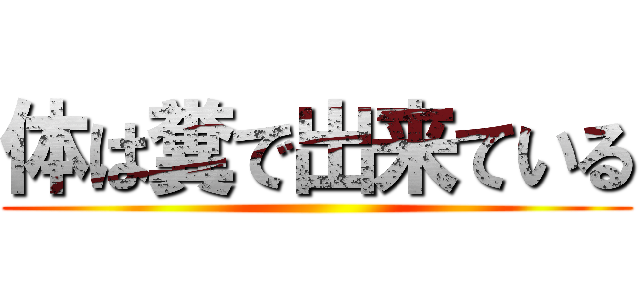 体は糞で出来ている ()