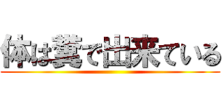 体は糞で出来ている ()