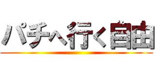 パチへ行く自由 ()